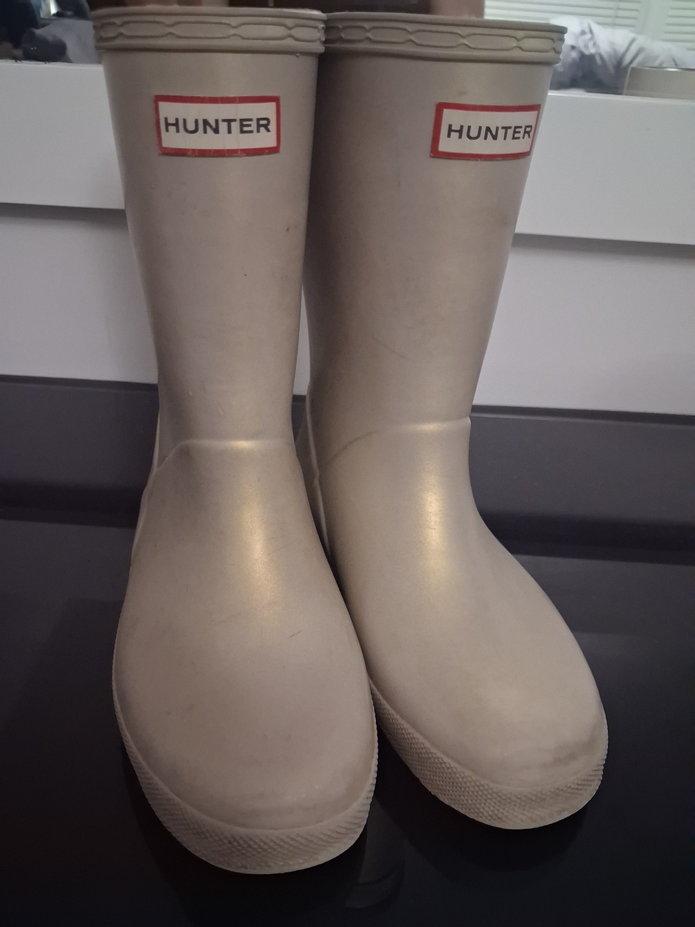 Hunter Kids Tan Rain Boots